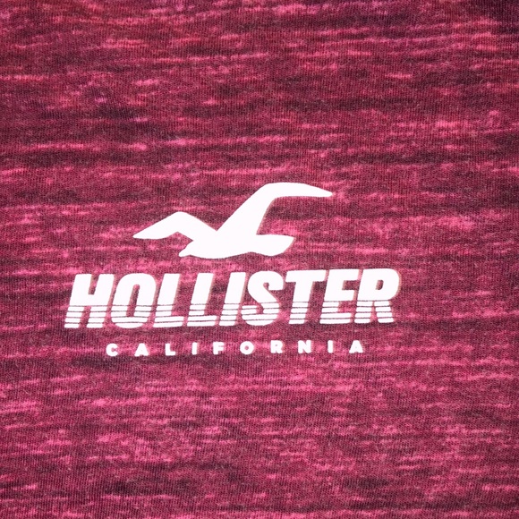 Hollister California Red Heathered Graphic Logo Shirt - 2 - Picture 3 of 9